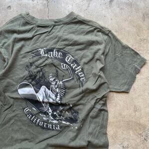 Lake Tahoe Skeleton Snowboarding Tee